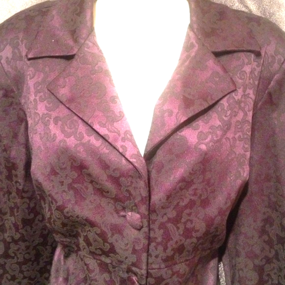 DAMASK PRINT TAILORED JACKET - Picture 4 of 5